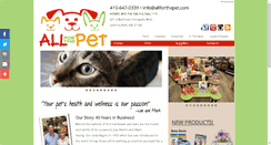 Desktop Screenshot of allforthepet.com